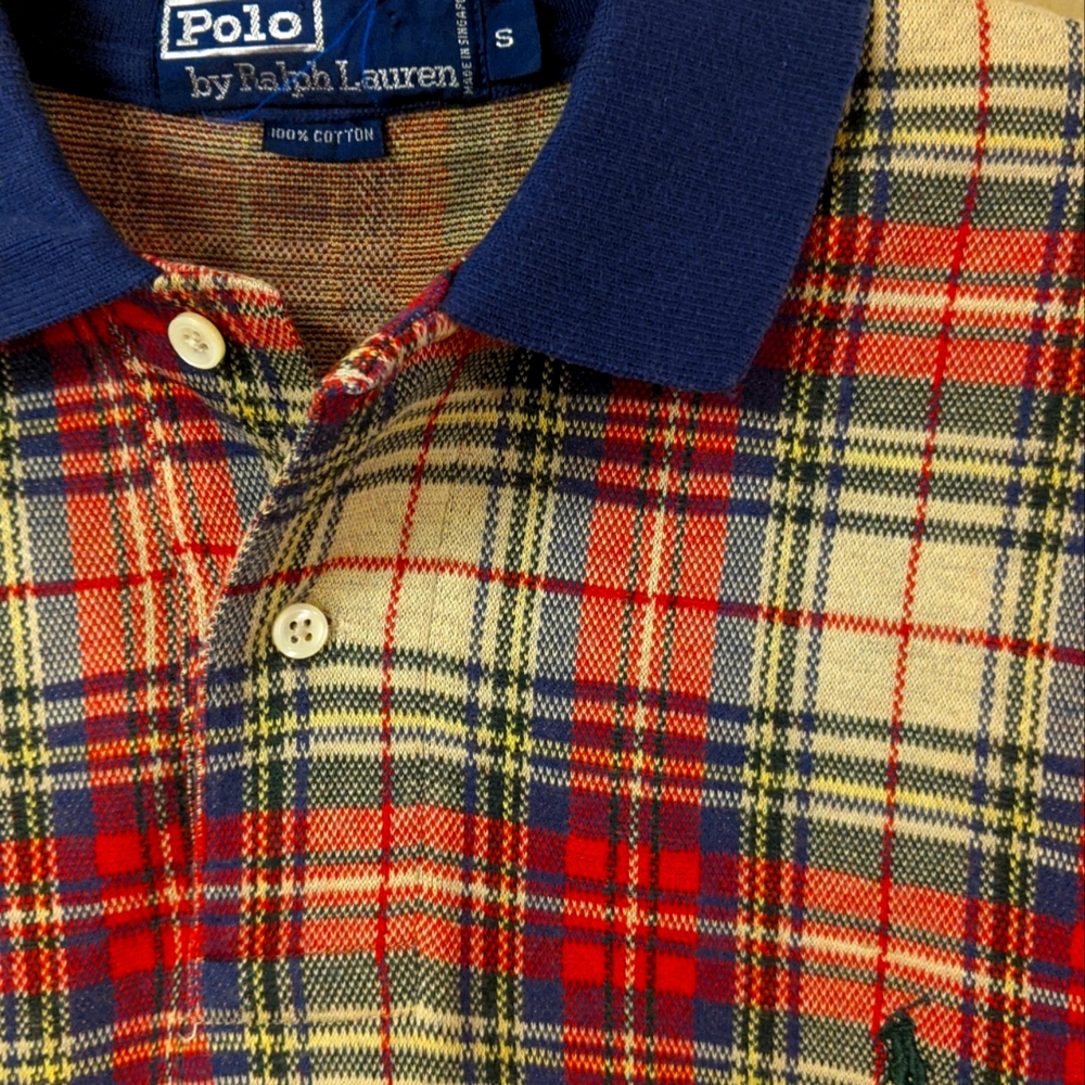Vintage Plaid Ralph Lauren Polo (Size small)